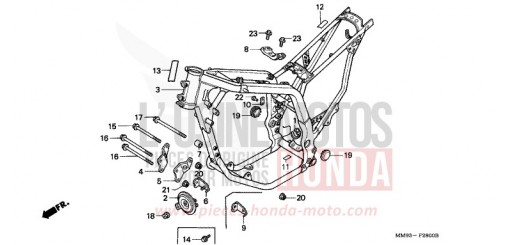 CARROSSERIE DE CHASSIS XL600VN de 1992